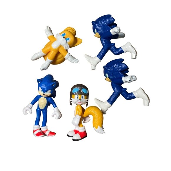 SONIC 2 - SONIC THE HEDGEHOG & TAILS - 5 MCDONALD’S HAPPY MEAL TOYS - Picture 2 of 7